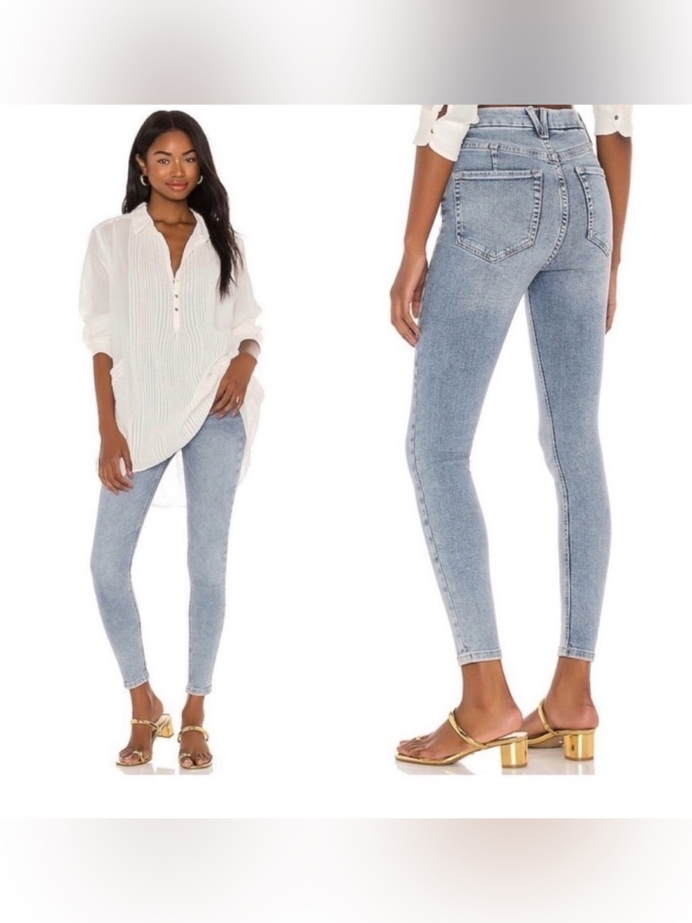 Size 28 We The Free Montana Light Blue Women's High-Waist Skinny Jeans